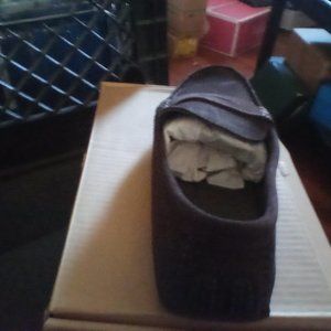 Land's End Driving Moccasins US 9.5 Dark Chocolate Penny Loafer